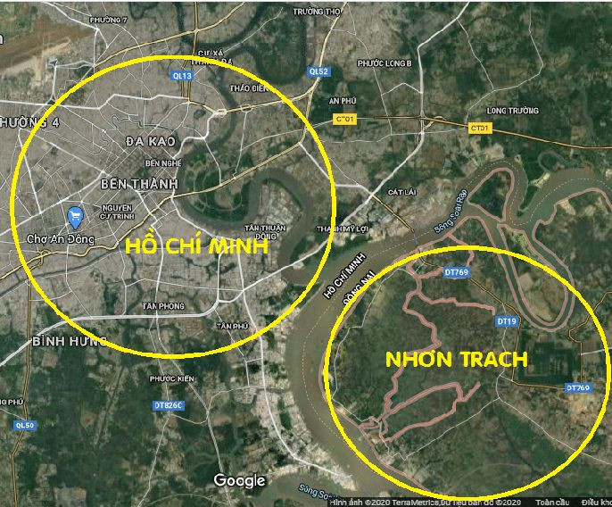 Vị trí Nhơn Trạch – TP Hồ Chí Minh